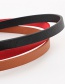 Fashion Black Double Fabric Small Round Buckle Knotted Thin Belt