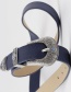 Fashion Navy Metal Carved Buckle Belt