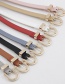 Fashion Red Alloy Buckle Thin Belt