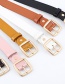 Fashion Pink Fine Section Buckle Japanese Word Buckle Belt