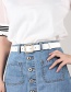 Fashion White Fine Section Buckle Japanese Word Buckle Belt