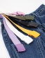 Fashion Purple Canvas Woven Smooth Buckle Belt