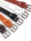 Fashion Red-brown Pin Buckle Hollow Hole Belt