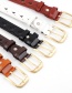 Fashion White Inlaid Triangle Pattern Hollow Pin Buckle Belt