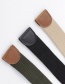 Fashion Army Green Canvas Double Buckle Buckle Woven Belt