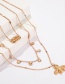 Fashion Gold Alloy Scallop Bee Shell Multi-layer Necklace
