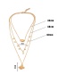 Fashion Gold Alloy Scallop Bee Shell Multi-layer Necklace