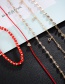 Fashion Gold Wire Rope Bead Alloy Heart-shaped Diamond Round Piece Anklet 5 Sets