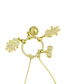 Fashion Gold Key Ring With Zirconium Round Necklace