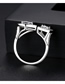 Fashion Platinum Open Copper Inlaid Zirconium Ring