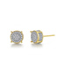 Fashion White Zirconium White Gold Round Copper Inlaid Zirconium Stud Earrings