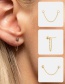 Fashion Gold Stainless Steel Bead Chain Tassel Earrings
