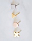 Fashion Gold Stainless Steel Geometric Gold-plated Earrings