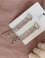 Fashion Gun Color  Silver Needle Bright Diamond Pearl Tassel Earrings