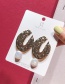 Fashion Gold  Silver Needle Natural Freshwater Shaped Big Pearl Earrings