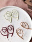 Fashion Light Brown Winding  Silver Needle Love Abstract Earrings