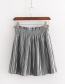 Fashion Silver Small Pleated Mini Skirt