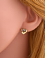 Fashion Heart-shaped Geometric Zircon Earrings