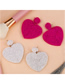Fashion Pink Mizhu Love Woven Earrings