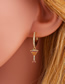 Fashion Wine Glass Zircon Earrings