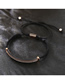 Fashion Gun Color Copper Micro-studded Braided Adjustable Bracelet