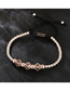 Fashion Rose Gold Adjustable Copper Micro-set Woven Beaded Bracelet