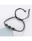 Fashion Silver Adjustable Copper Micro-set Woven Beaded Bracelet
