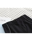 Fashion Black Splicing Reflective Strip Shorts