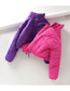 Fashion Rose Pink Reflective Strip Short Quilted Jacket