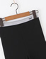 Fashion Dark Gray Letter Side Thread Straight Pants