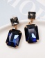 Fashion Black Geometric Diamond Stud Earrings