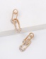 Fashion Gold Safety Pin Earrings