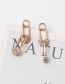 Fashion Gold Safety Pin Earrings
