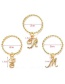 Fashion Gold Note Letter Ring