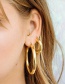 Fashion White K Big Circle Earrings