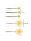 Fashion White Gold-plated Flower Hair Clip Set