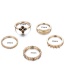 Fashion Silver Gold-plated Ring Set