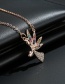 Fashion Color Crystal Angel Necklace