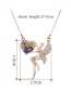 Fashion Gold Crystal Angel Necklace
