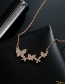 Fashion Gold Crystal Bow Necklace