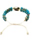 Fashion Green Woven Woven Turquoise Leather Rope Shell Bracelet