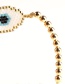 Fashion White Rice Beads Woven Eye Tassel Bracelet