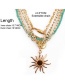 Fashion Gold Locking Flame Multi-layer Necklace