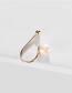 Fashion Gold Copper Inlaid Natural Encyclopedia Pearl Adjustable Ear Clip