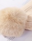 Fashion Khaki Letter Knit Wool Hat Bib Two-piece