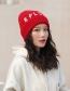 Fashion Red Patch Letter Wool Cap