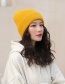 Fashion Yellow Letter Knit Wool Hat
