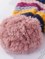 Fashion Gray Color Matching Knitted Wool Ball Cap