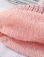 Fashion Pink Letter Knit Plus Fleece Cap