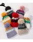 Fashion White Color Matching Double Wool Cap